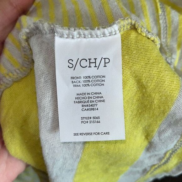 Cabi Limoncello Striped Racerback Cutout Tank Top Yellow Small #5065 - Picture 5 of 5